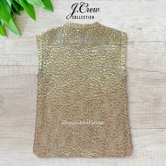 J.Crew Collection iridescent rose jacquard top *Shop@iAmWarrior - Picture 7 of 12